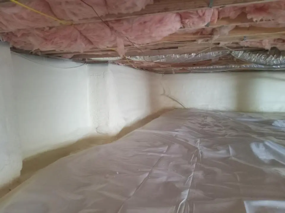 Crawl space encapsulation with closed-cell spray foam for Roof Maintenance in Coatesville