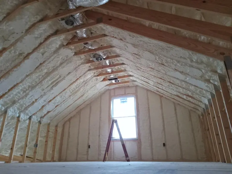 Spray foam roofing application for Crawl Space Insulation project in Coatesville